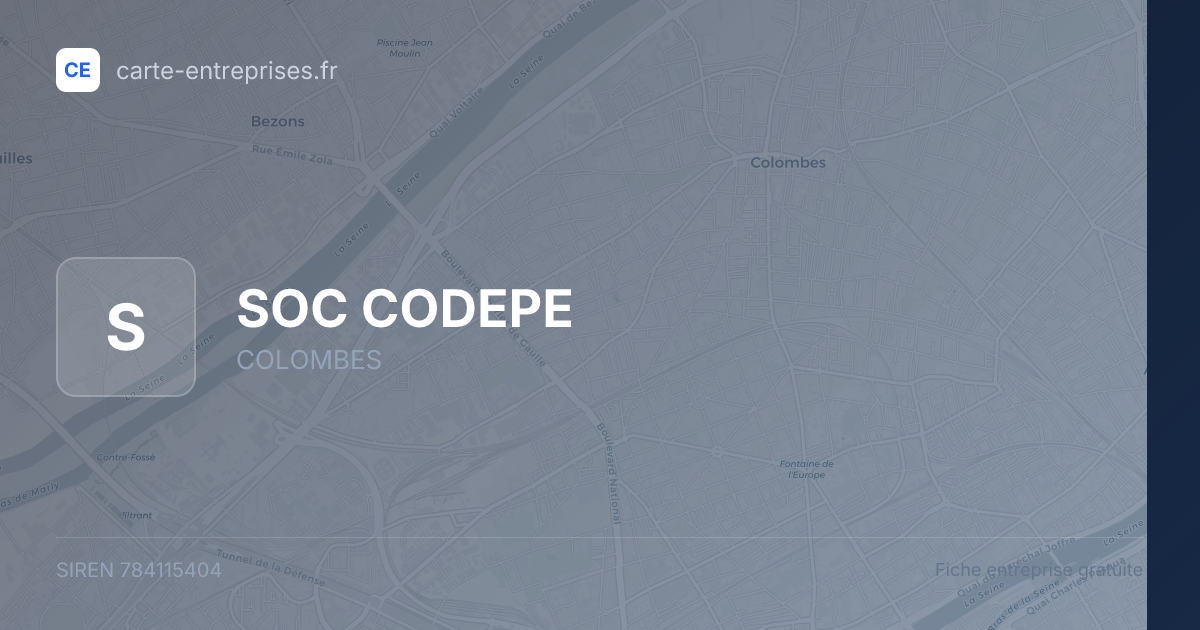 SOC CODEPE — 784115404 — fiche entreprise