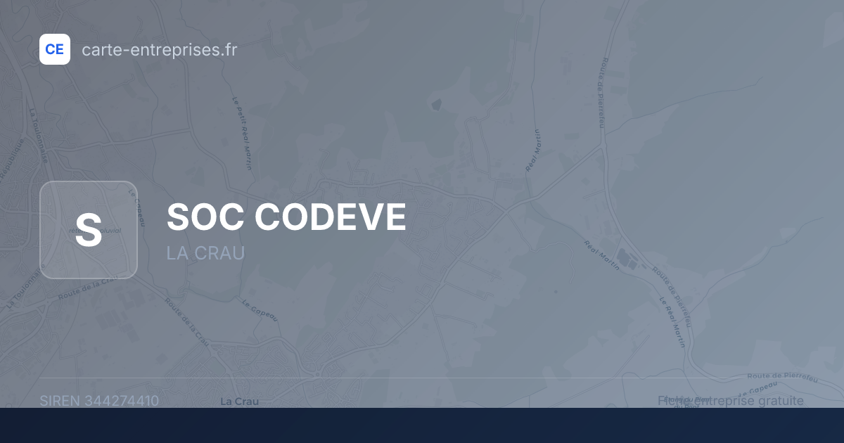 SOC CODEVE — 344274410 — fiche entreprise