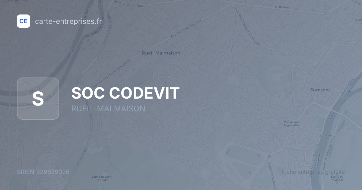 SOC CODEVIT — 329629026 — fiche entreprise