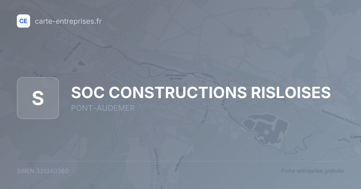 SOC CONSTRUCTIONS RISLOISES — 331340380 — fiche entreprise