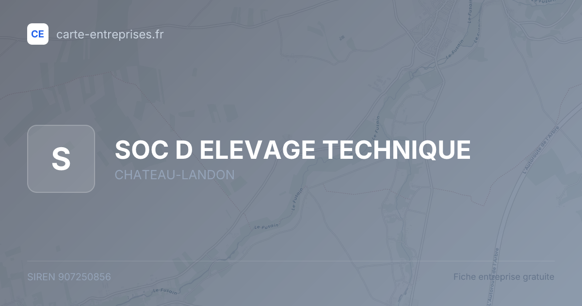 SOC D ELEVAGE TECHNIQUE — 907250856 — fiche entreprise