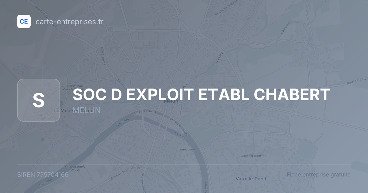 SOC D EXPLOIT ETABL CHABERT — 775704166 — fiche entreprise