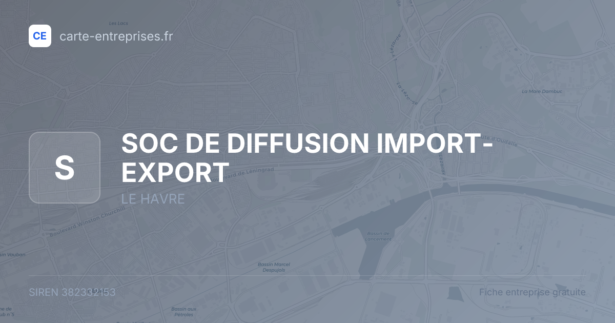 SOC DE DIFFUSION IMPORT-EXPORT — 382332153 — fiche entreprise