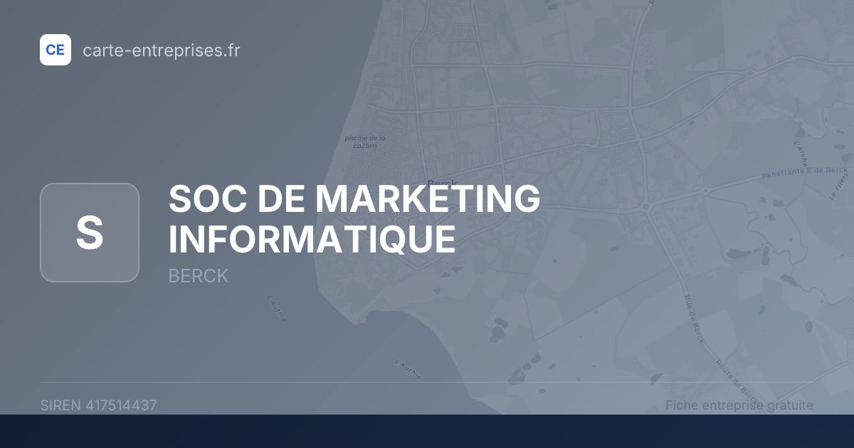 SOC DE MARKETING INFORMATIQUE — 417514437 — fiche entreprise