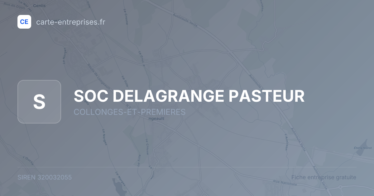 SOC DELAGRANGE PASTEUR — 320032055 — fiche entreprise