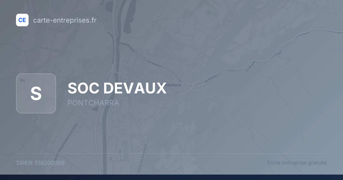 SOC DEVAUX — 319200366 — fiche entreprise