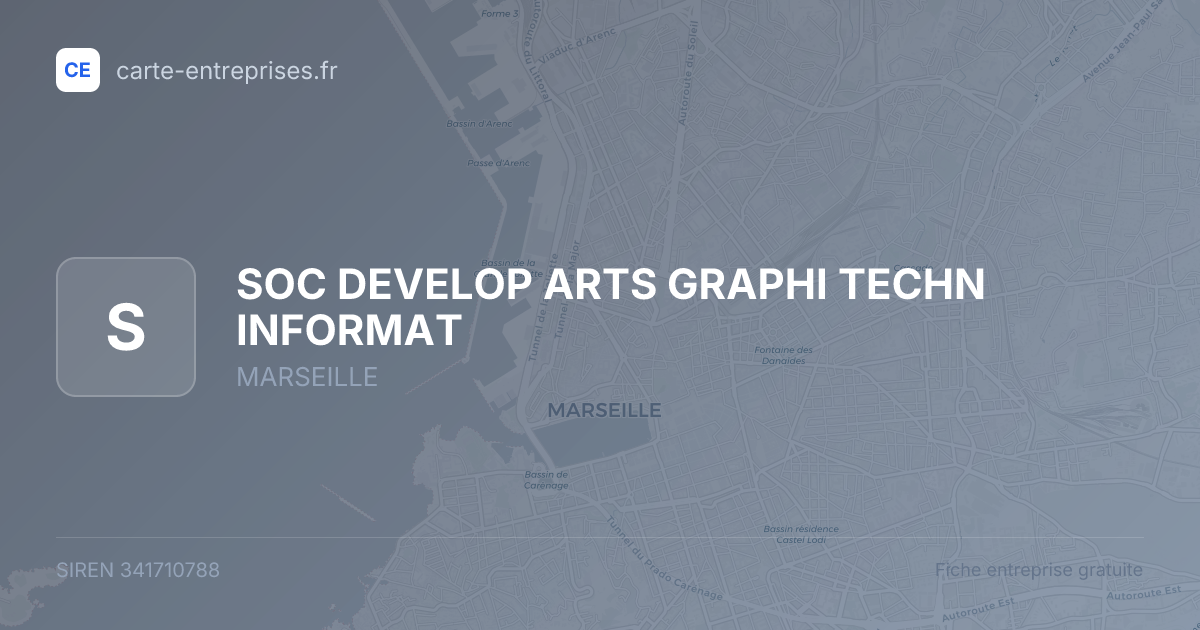 SOC DEVELOP ARTS GRAPHI TECHN INFORMAT — 341710788 — fiche entreprise