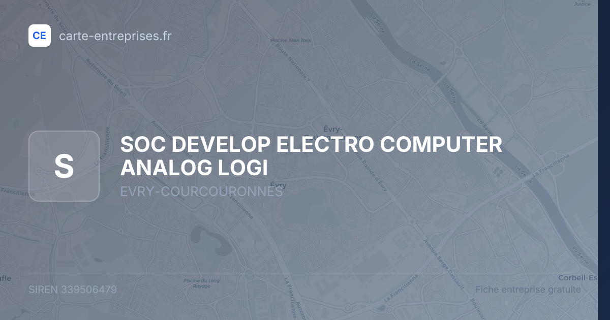 SOC DEVELOP ELECTRO COMPUTER ANALOG LOGI — 339506479 — fiche entreprise