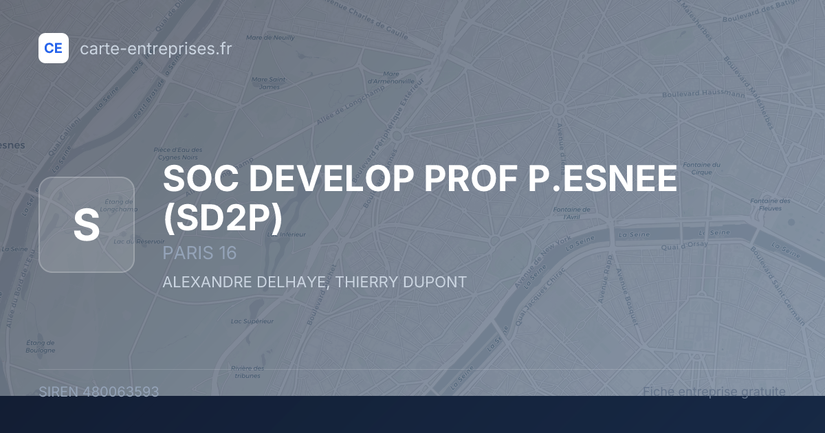SOC DEVELOP PROF P.ESNEE (SD2P) — 480063593 — fiche entreprise