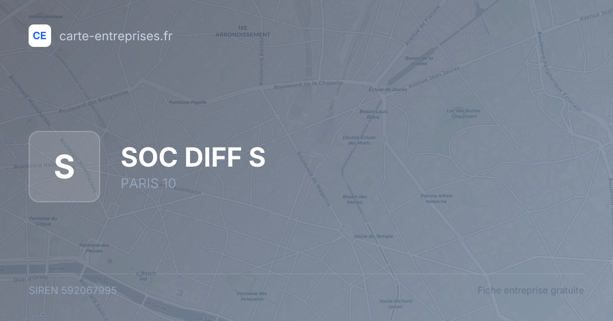 SOC DIFF S — 592067995 — fiche entreprise