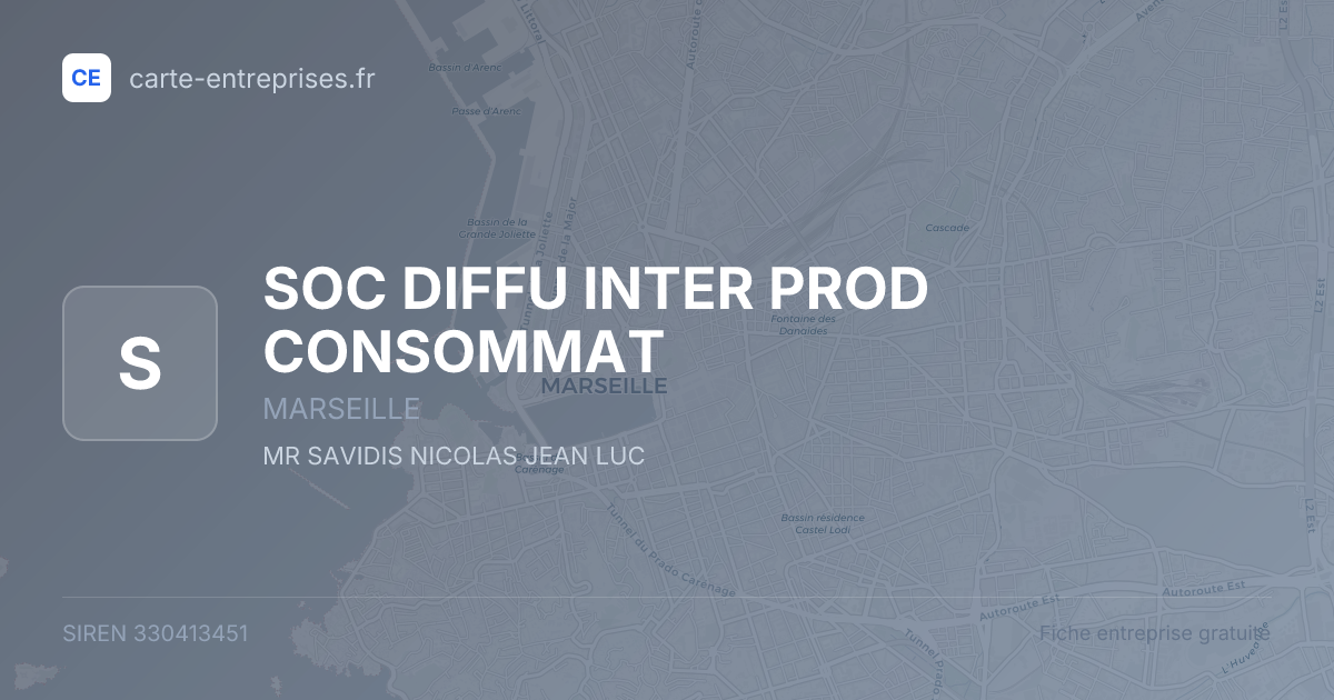 SOC DIFFU INTER PROD CONSOMMAT — 330413451 — fiche entreprise