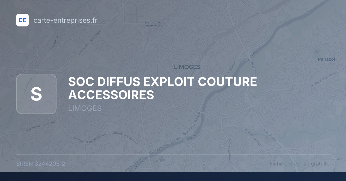 SOC DIFFUS EXPLOIT COUTURE ACCESSOIRES — 324420512 — fiche entreprise