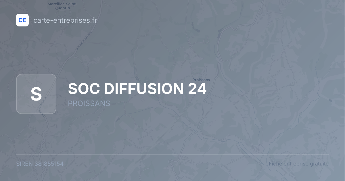 SOC DIFFUSION 24 — 381855154 — fiche entreprise