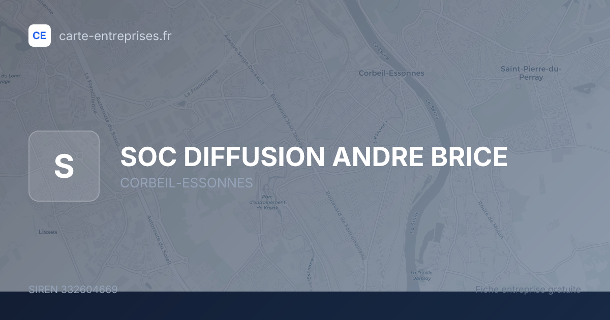 SOC DIFFUSION ANDRE BRICE — 332604669 — fiche entreprise