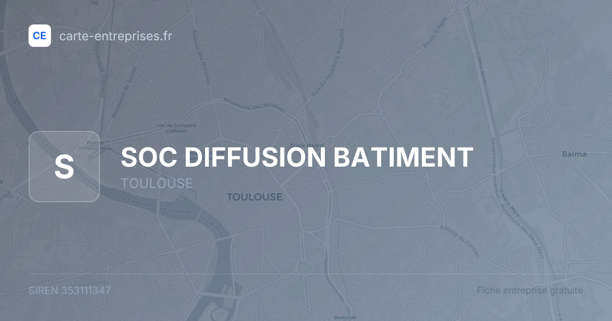 SOC DIFFUSION BATIMENT — 353111347 — fiche entreprise