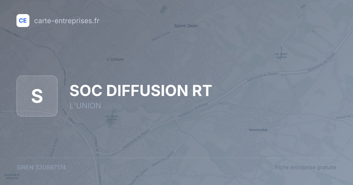 SOC DIFFUSION RT — 330897174 — fiche entreprise