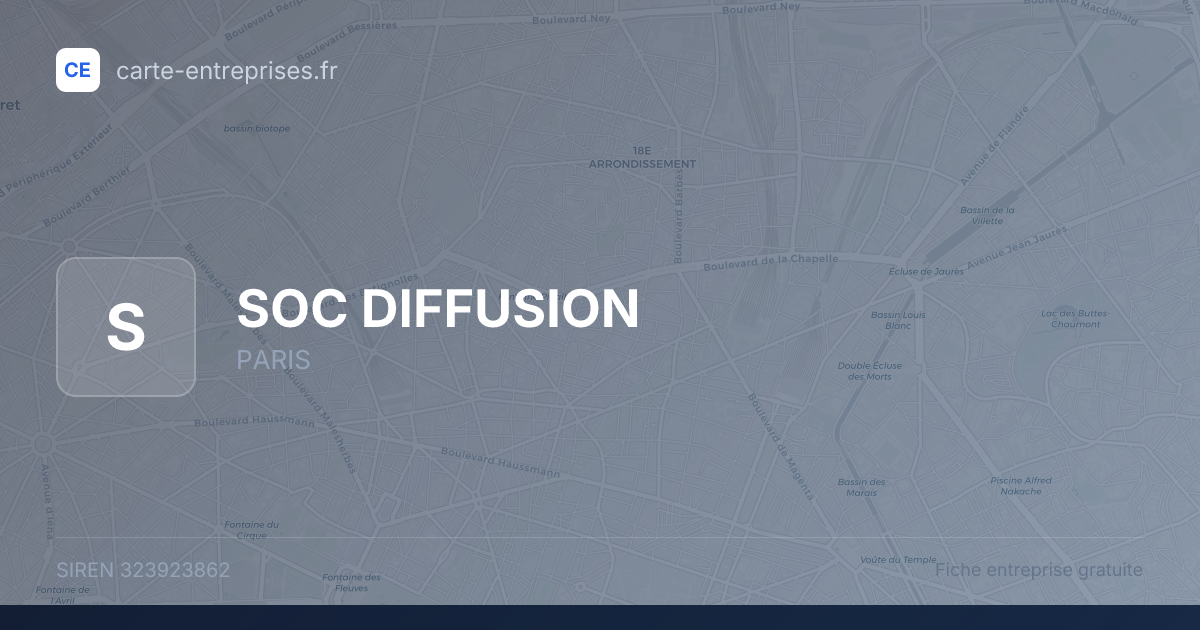 SOC DIFFUSION — 323923862 — fiche entreprise