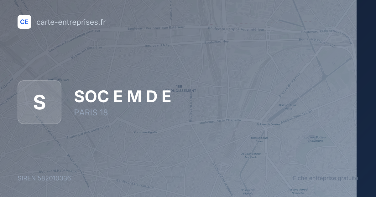 SOC E M D E — 582010336 — fiche entreprise