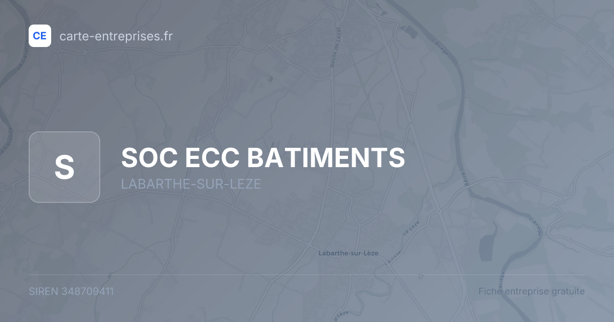 SOC ECC BATIMENTS — 348709411 — fiche entreprise