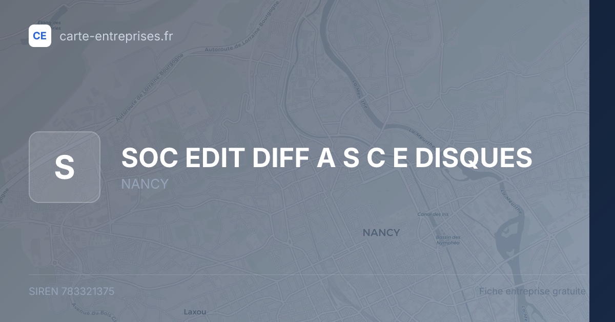 SOC EDIT DIFF A S C E DISQUES — 783321375 — fiche entreprise