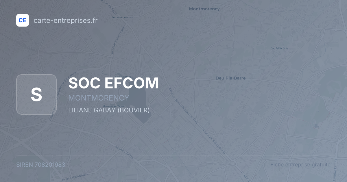 SOC EFCOM — 708201983 — fiche entreprise