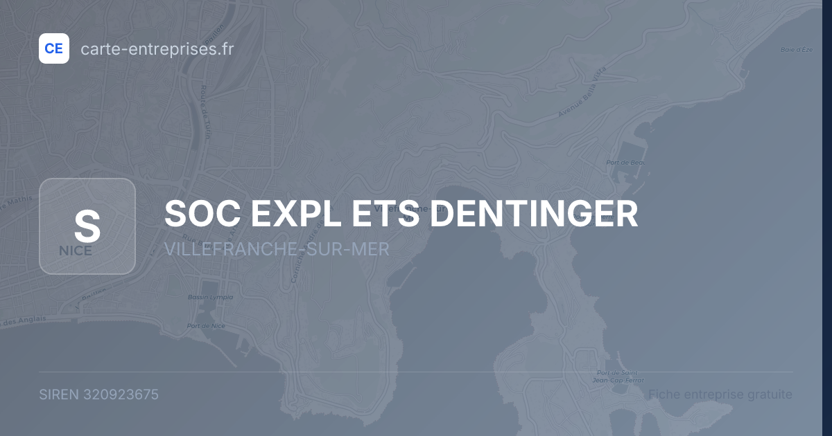 SOC EXPL ETS DENTINGER — 320923675 — fiche entreprise