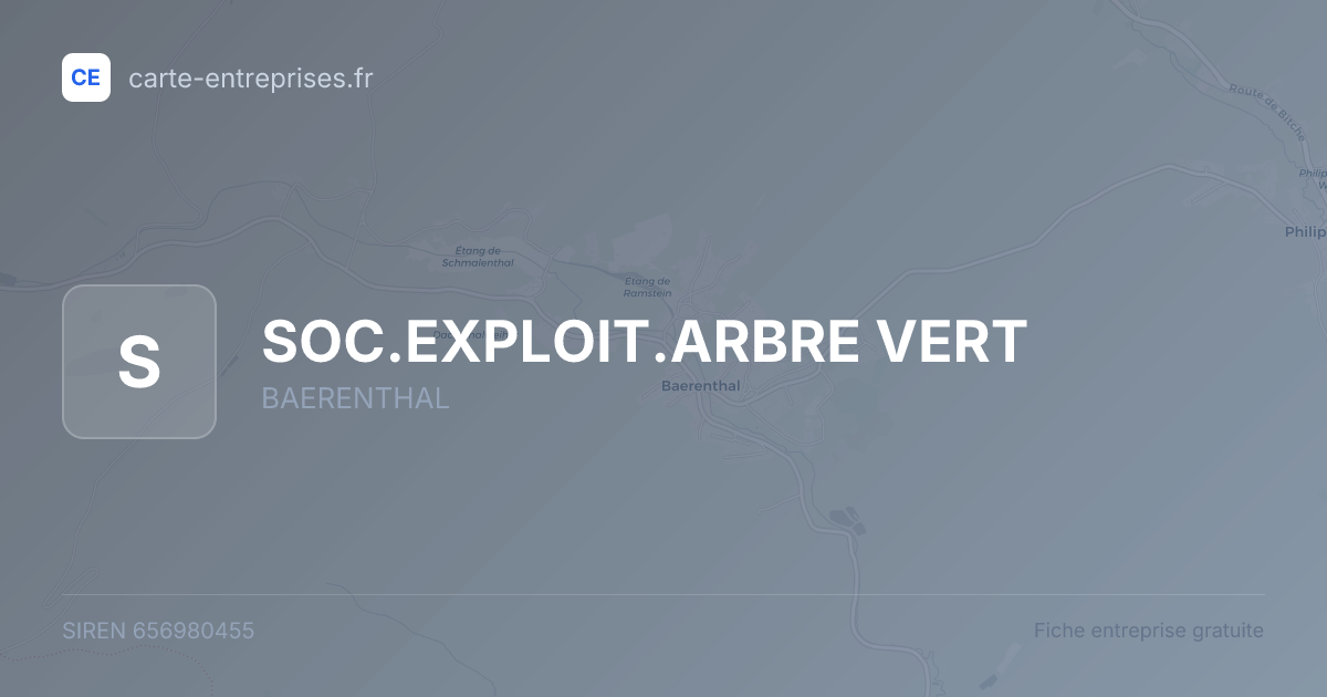 SOC.EXPLOIT.ARBRE VERT — 656980455 — fiche entreprise