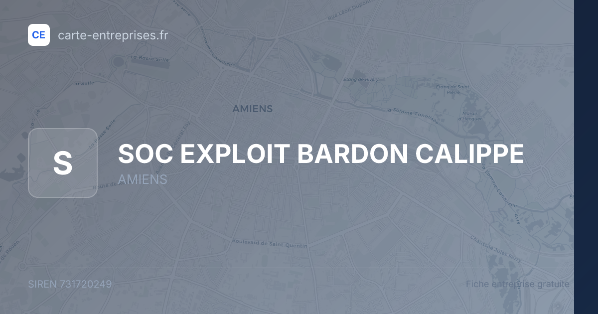 SOC EXPLOIT BARDON CALIPPE — 731720249 — fiche entreprise