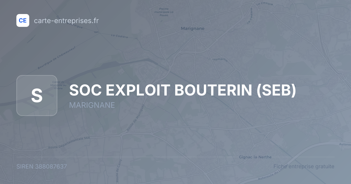 SOC EXPLOIT BOUTERIN (SEB) — 388087637 — fiche entreprise