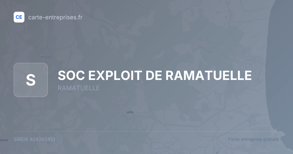 SOC EXPLOIT DE RAMATUELLE — 404742413 — fiche entreprise