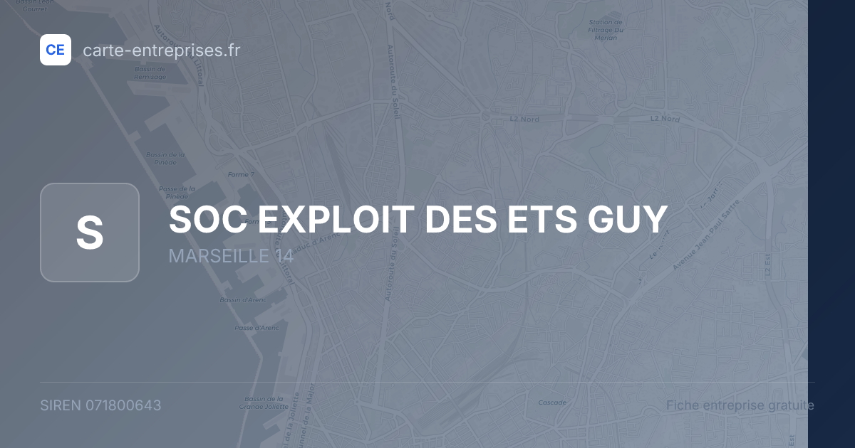 SOC EXPLOIT DES ETS GUY — 071800643 — fiche entreprise