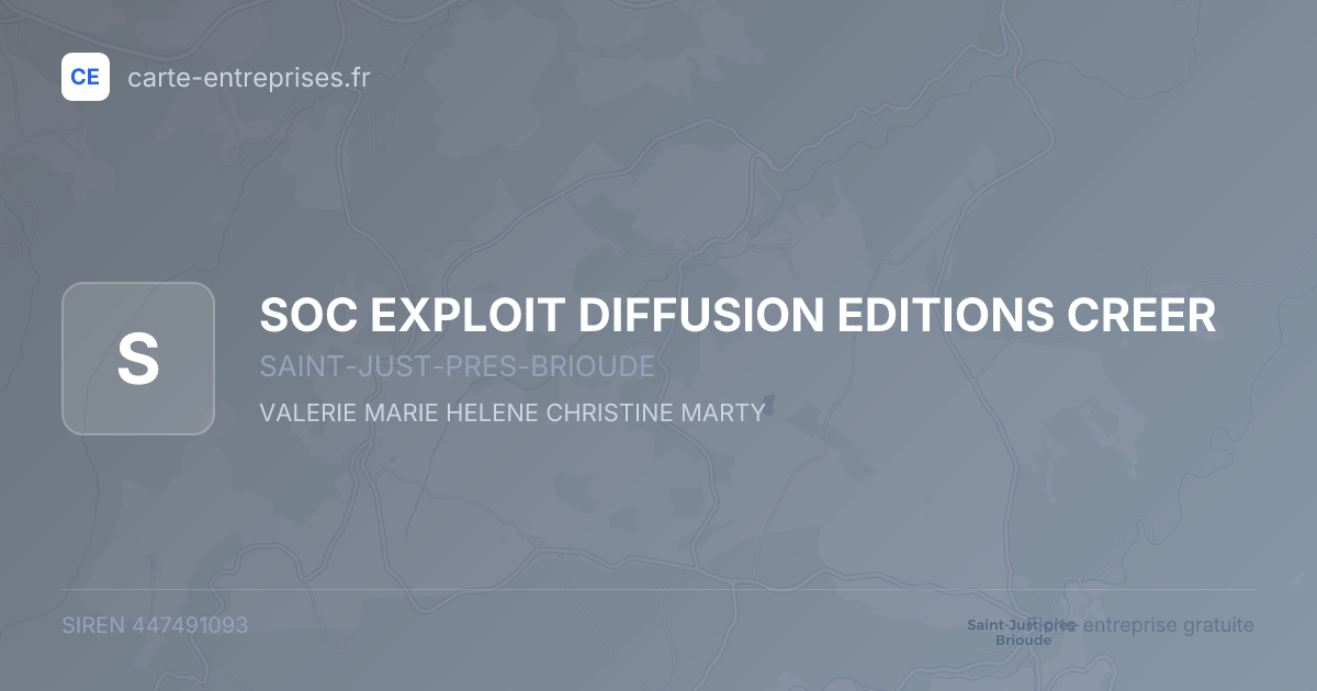 SOC EXPLOIT DIFFUSION EDITIONS CREER — 447491093 — fiche entreprise