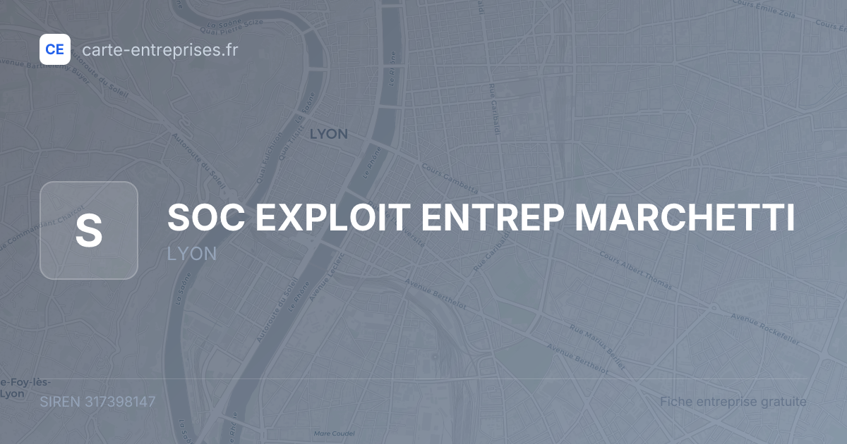 SOC EXPLOIT ENTREP MARCHETTI — 317398147 — fiche entreprise