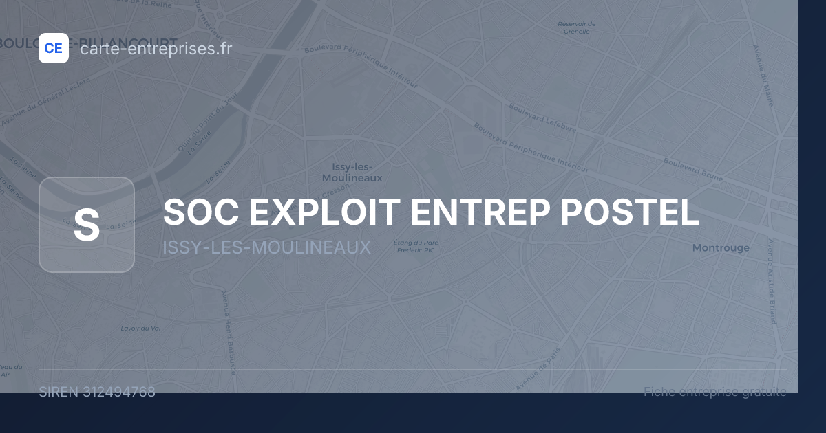 SOC EXPLOIT ENTREP POSTEL — 312494768 — fiche entreprise
