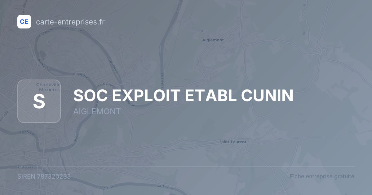SOC EXPLOIT ETABL CUNIN — 787320233 — fiche entreprise