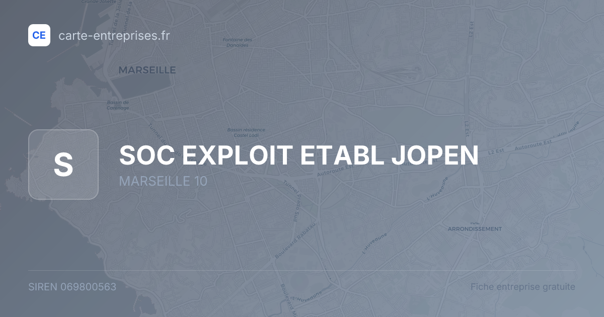 SOC EXPLOIT ETABL JOPEN — 069800563 — fiche entreprise