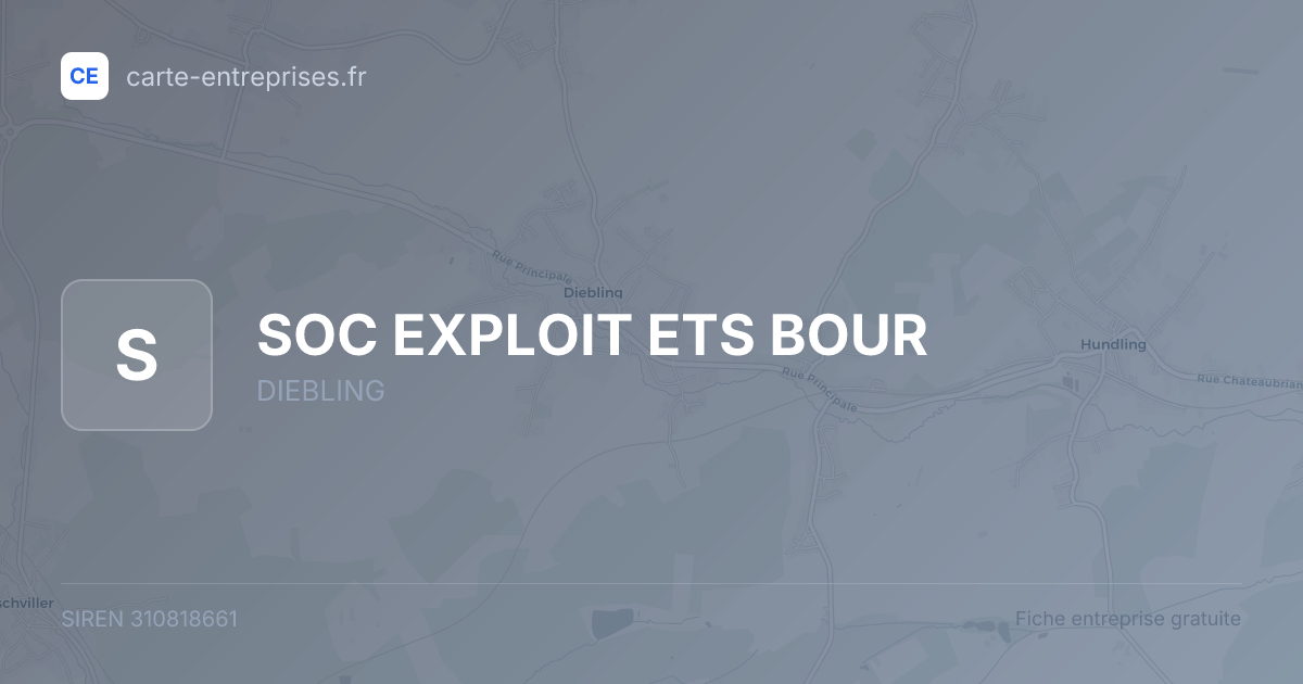 SOC EXPLOIT ETS BOUR — 310818661 — fiche entreprise