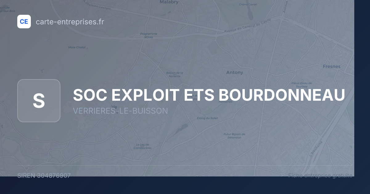 SOC EXPLOIT ETS BOURDONNEAU — 304876907 — fiche entreprise