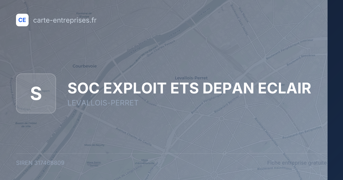 SOC EXPLOIT ETS DEPAN ECLAIR — 317468809 — fiche entreprise