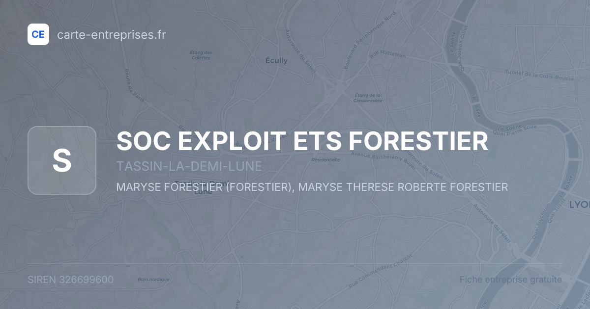 SOC EXPLOIT ETS FORESTIER — 326699600 — fiche entreprise