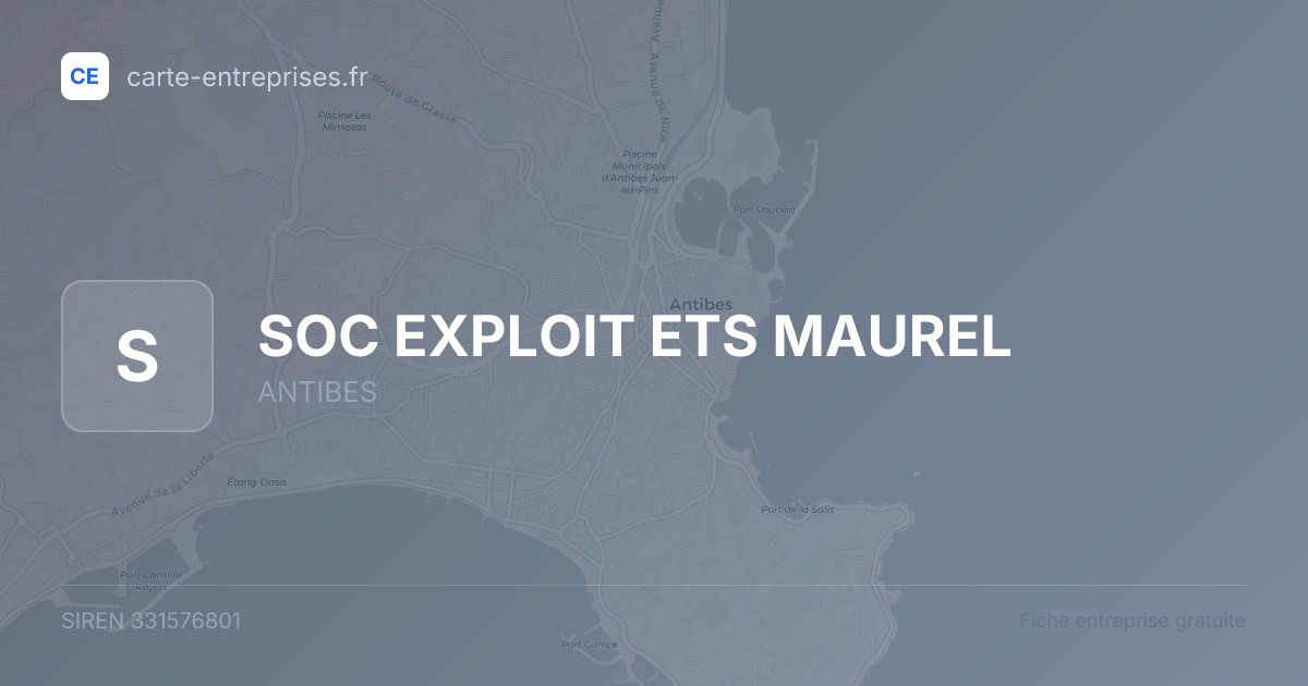 SOC EXPLOIT ETS MAUREL — 331576801 — fiche entreprise