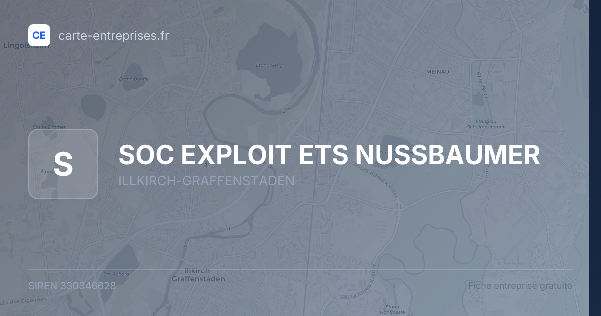 SOC EXPLOIT ETS NUSSBAUMER — 330346628 — fiche entreprise