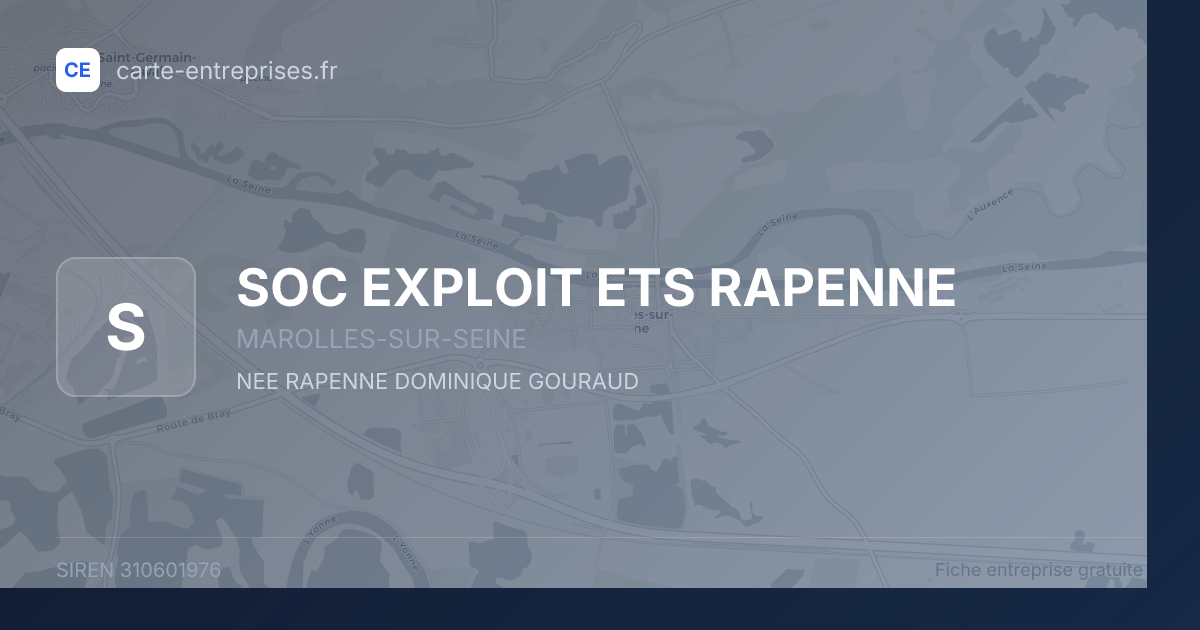 SOC EXPLOIT ETS RAPENNE — 310601976 — fiche entreprise