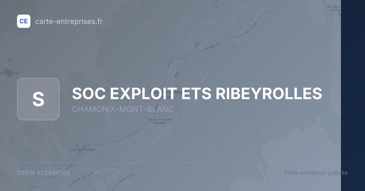 SOC EXPLOIT ETS RIBEYROLLES — 320496565 — fiche entreprise