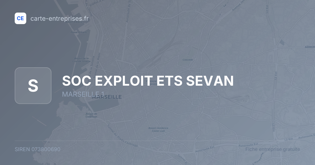 SOC EXPLOIT ETS SEVAN — 073800690 — fiche entreprise