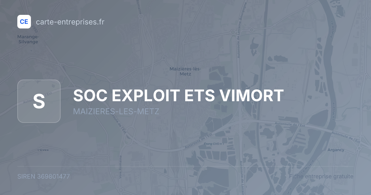 SOC EXPLOIT ETS VIMORT — 369801477 — fiche entreprise
