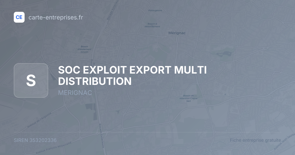 SOC EXPLOIT EXPORT MULTI DISTRIBUTION — 353202336 — fiche entreprise