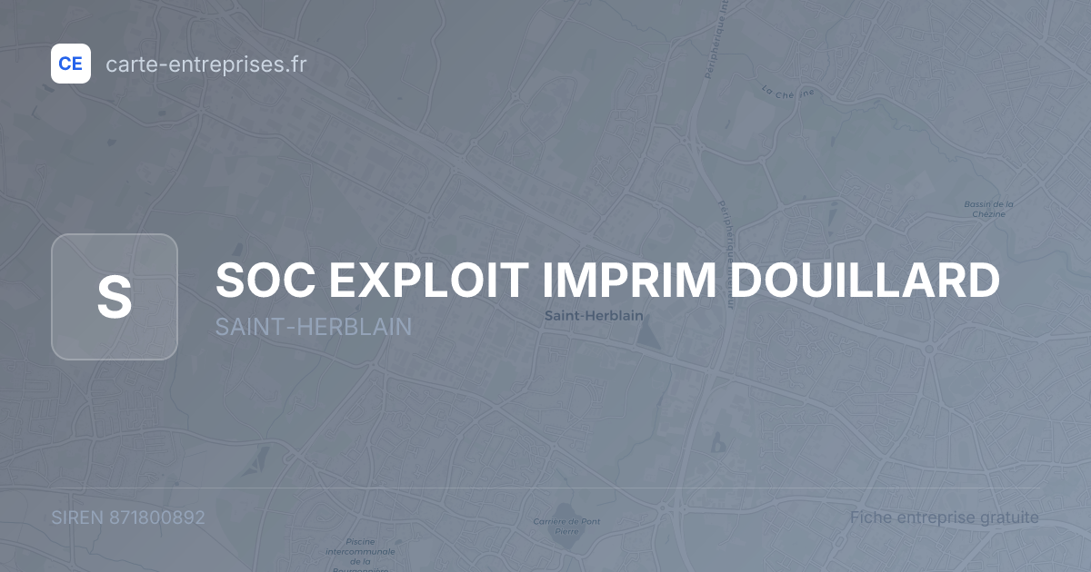 SOC EXPLOIT IMPRIM DOUILLARD — 871800892 — fiche entreprise