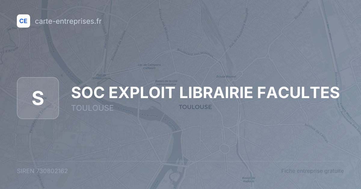 SOC EXPLOIT LIBRAIRIE FACULTES — 730802162 — fiche entreprise