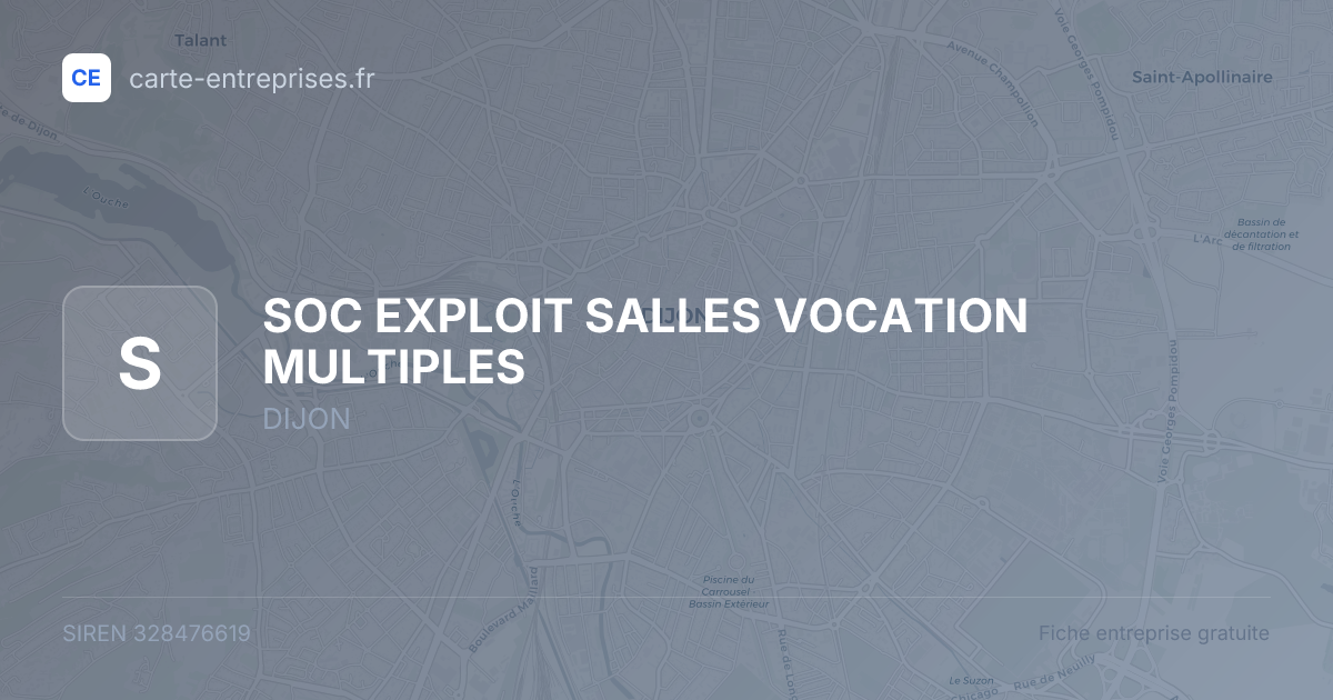 SOC EXPLOIT SALLES VOCATION MULTIPLES — 328476619 — fiche entreprise